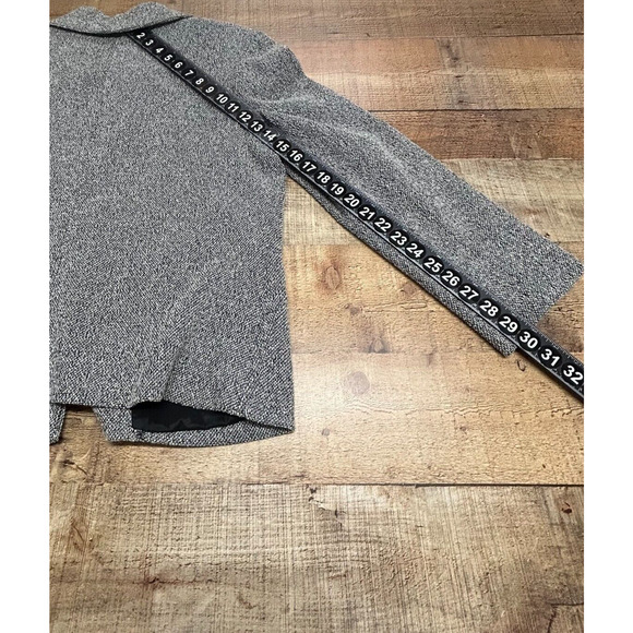 J Jill Blazer Womens 16 Gray Tweed Single Breasted Button Front Career Jacket - Picture 8 of 12